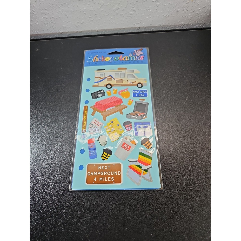 Stickopotamus RV Camping Stickers . Vacation & Travel . Road Trip . Let's go!